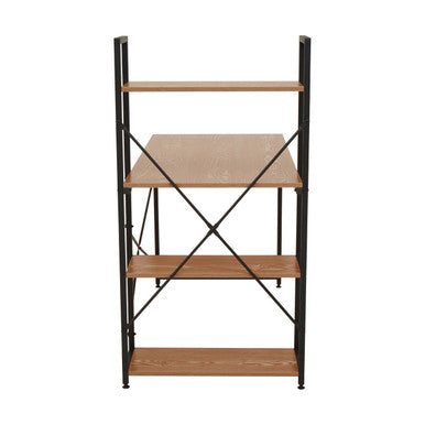 Laxton Wood Finish Desk With Shelves