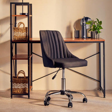 Laxton Wood Finish Desk With Shelves