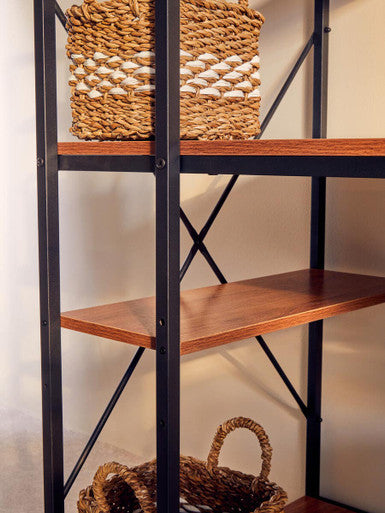 Laxton Wood Finish Desk With Shelves