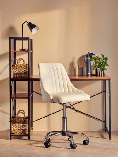 Laxton Wood Finish Desk With Shelves