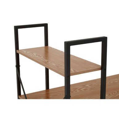 Laxton Wood Finish Desk With Shelves