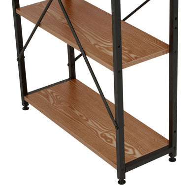 Laxton Wood Finish Desk With Shelves