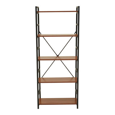Laxton 5 Tier Wood Finish Shelf Unit