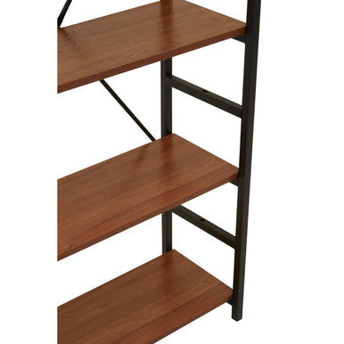 Laxton 5 Tier Wood Finish Shelf Unit