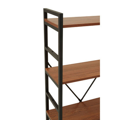 Laxton 5 Tier Wood Finish Shelf Unit