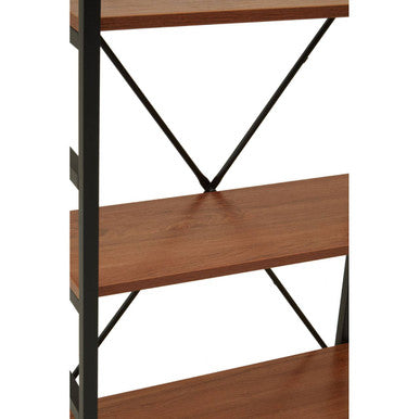 Laxton 5 Tier Wood Finish Shelf Unit