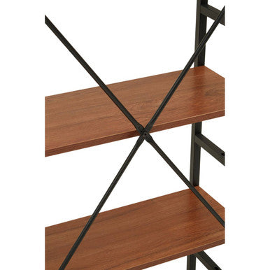 Laxton 5 Tier Wood Finish Shelf Unit