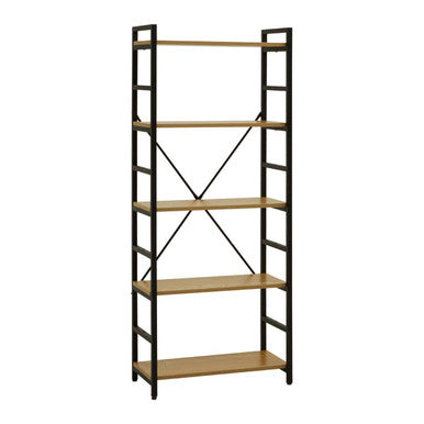 Laxton 5 Tier Light Oak Effect Shelf Unit