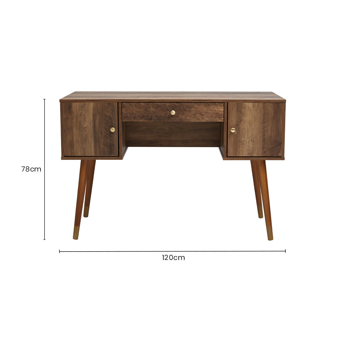 Frida Wood Veneer Desk with Storage