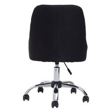 Alexi Black Fabric Swivel Office Chair with Adjustable Height