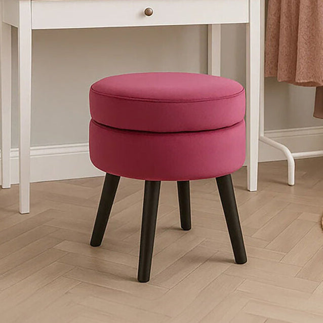 Loretta Wine Velvet Stool with Padded Seat