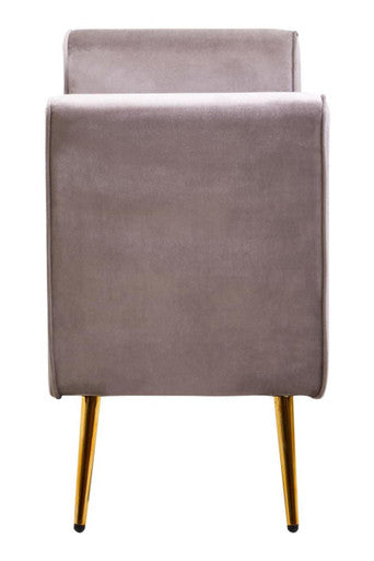 Loretta Mink Velvet Storage Bench with Tufted Seat