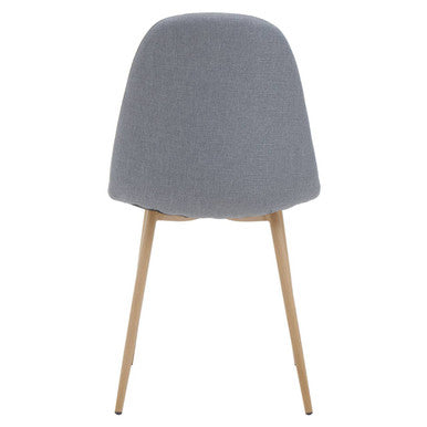 Salford Grey Fabric Dining Chair With Wood Effect Legs