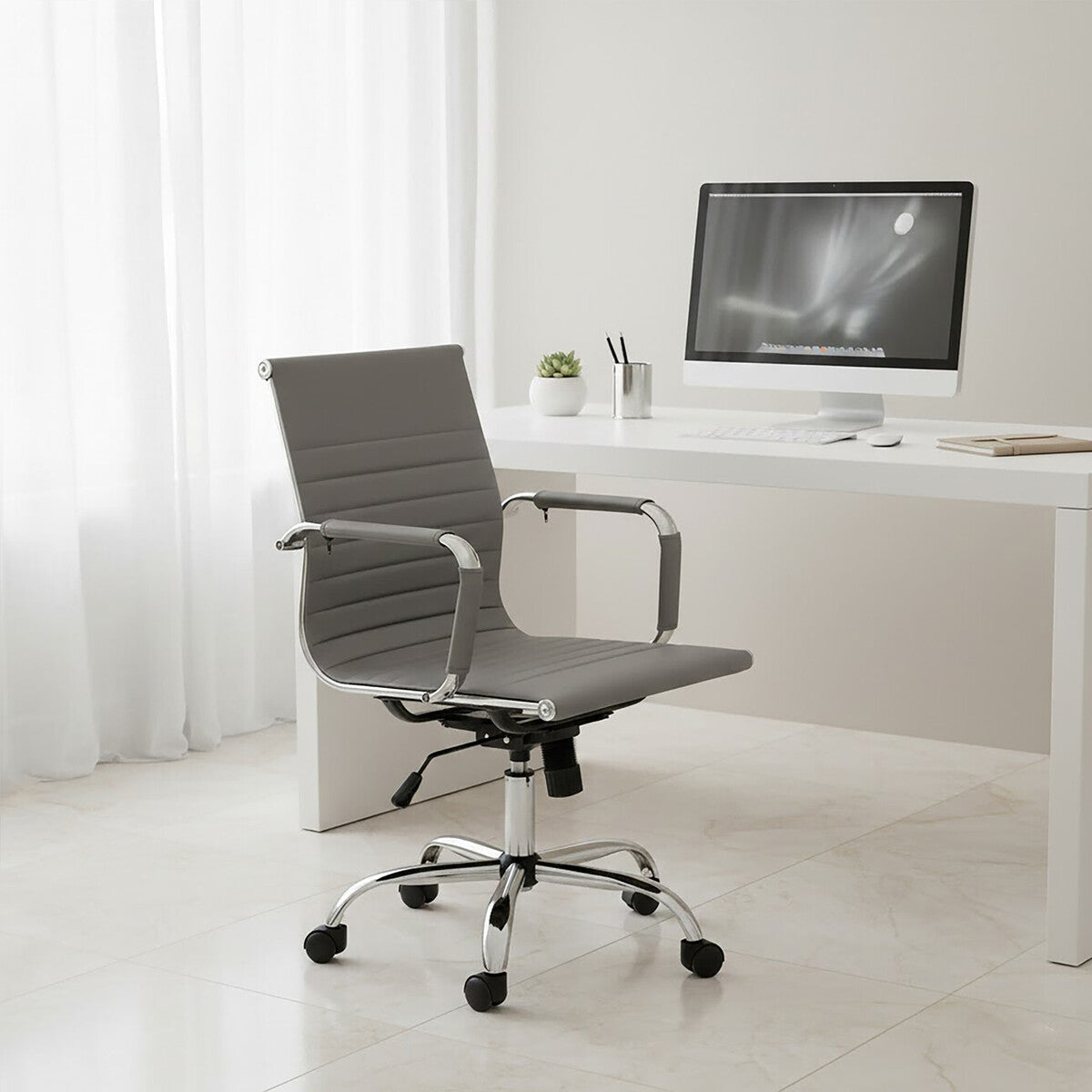 Brent Grey Low Back Home Office Chair