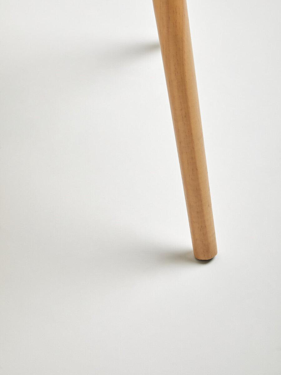 White Storage Round Side Table, Viborg