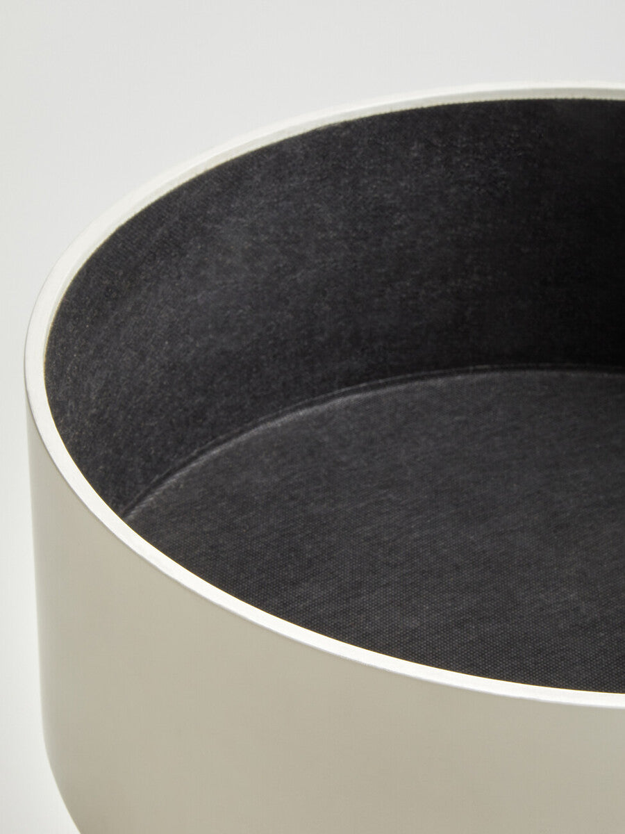 White Storage Round Side Table, Viborg