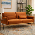 Burnt Orange Velvet Sofa Bed | Hatton