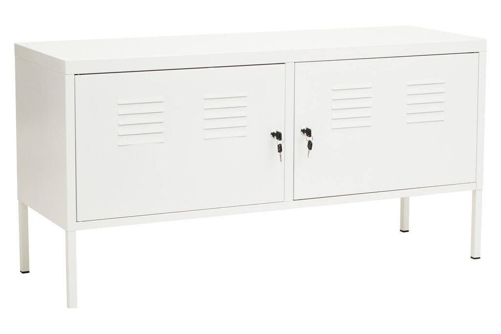 Academy White Metal Two Door Locker with Adjustable Shelf