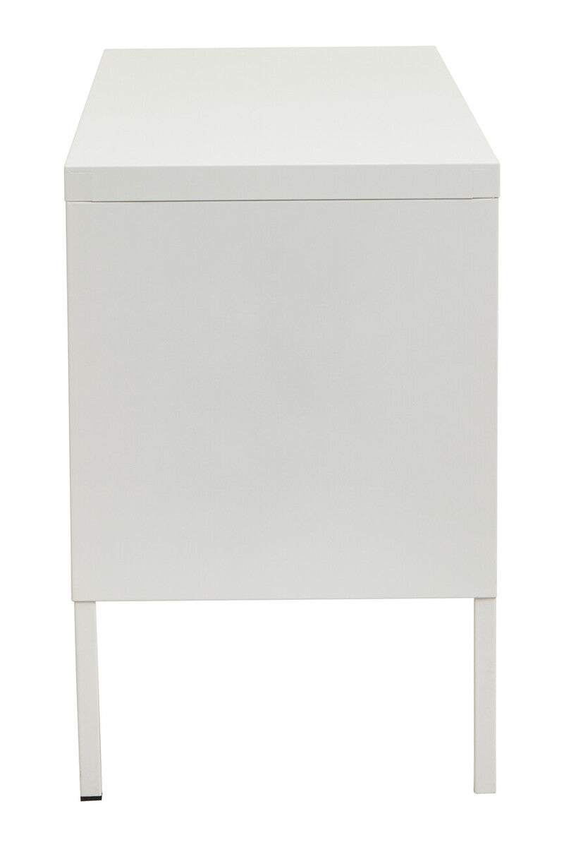Academy White Metal Two Door Locker with Adjustable Shelf