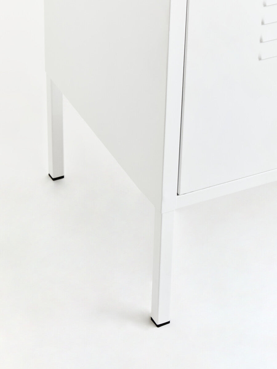 Academy White Metal Two Door Locker with Adjustable Shelf