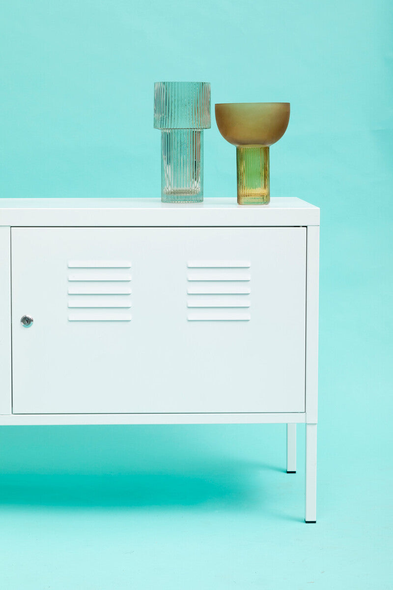 Academy White Metal Two Door Locker with Adjustable Shelf