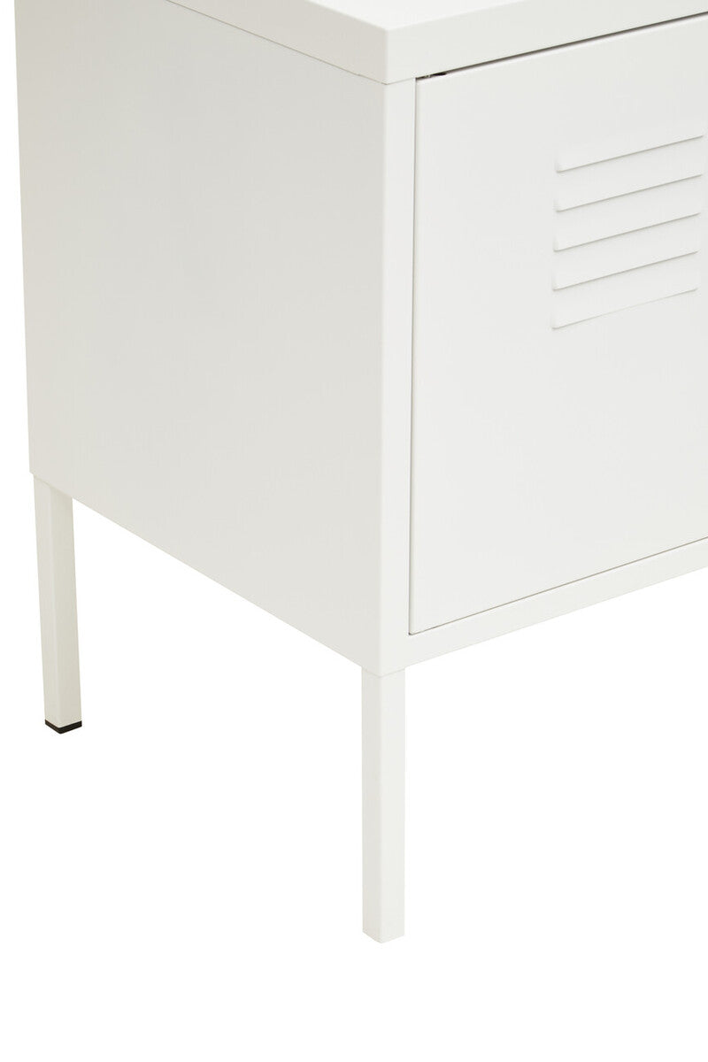Academy White Metal Two Door Locker with Adjustable Shelf