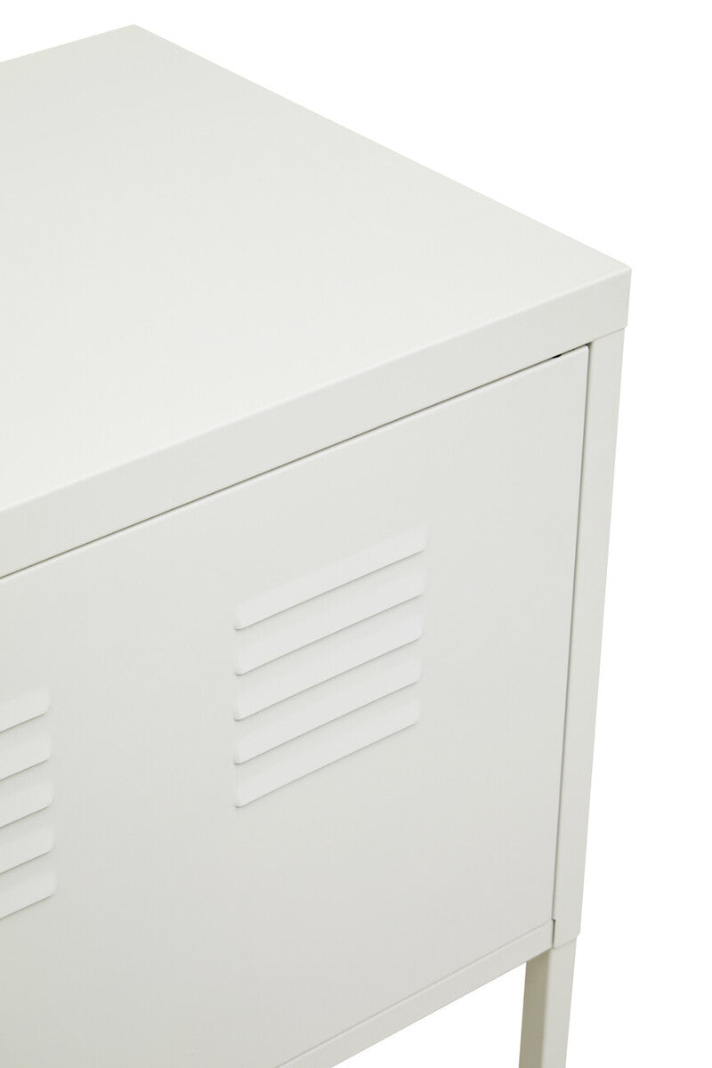 Academy White Metal Two Door Locker with Adjustable Shelf