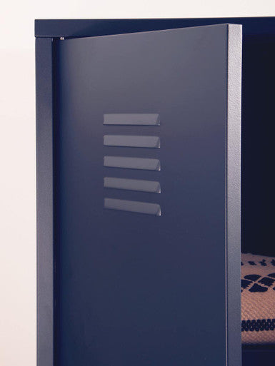 Academy Black Metal Two Door Locker Style Wardrobe with Hanging Rail