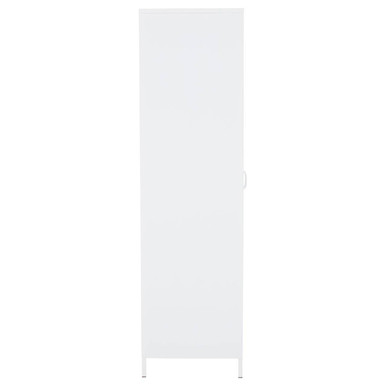 Academy White Metal Two Door Locker Style Wardrobe with Hanging Rail