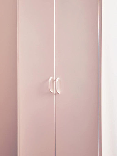 Academy White Metal Two Door Locker Style Wardrobe with Hanging Rail