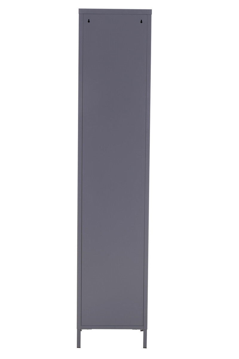 Academy Grey Metal Tall One Door Locker with Adjustable Shelves
