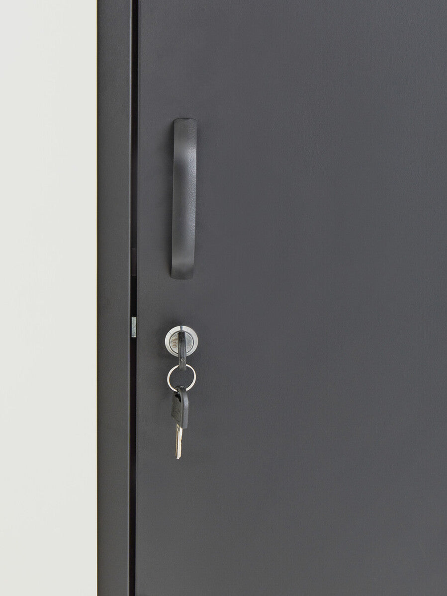 Academy Grey Metal Tall One Door Locker with Adjustable Shelves