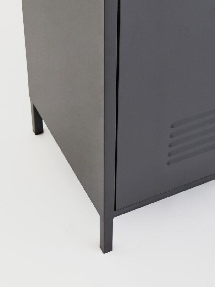 Academy Grey Metal Tall One Door Locker with Adjustable Shelves