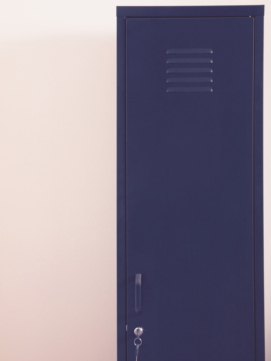 Academy Grey Metal Tall One Door Locker with Adjustable Shelves