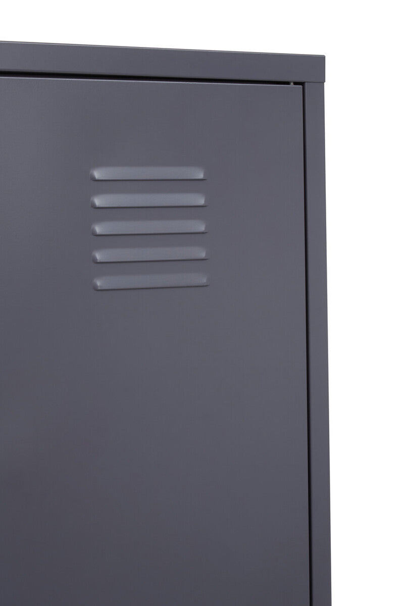 Academy Grey Metal Tall One Door Locker with Adjustable Shelves
