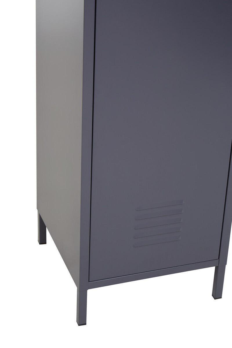 Academy Grey Metal Tall One Door Locker with Adjustable Shelves