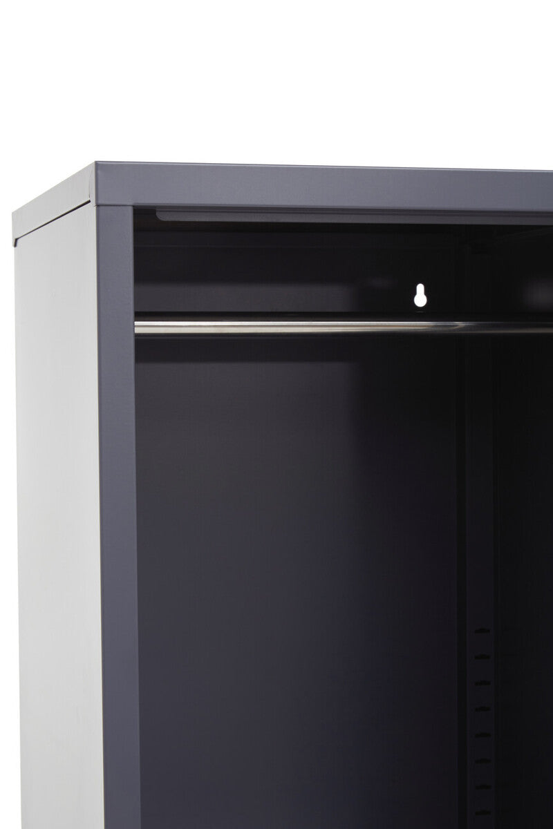 Academy Grey Metal Tall One Door Locker with Adjustable Shelves