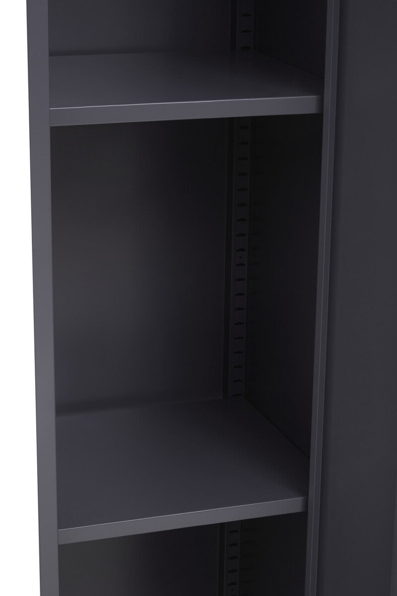 Academy Grey Metal Tall One Door Locker with Adjustable Shelves