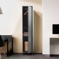 Academy Grey Metal Tall One Door Locker with Adjustable Shelves