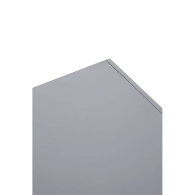 Acero Grey Metal Square Side Table with Mesh Shelf
