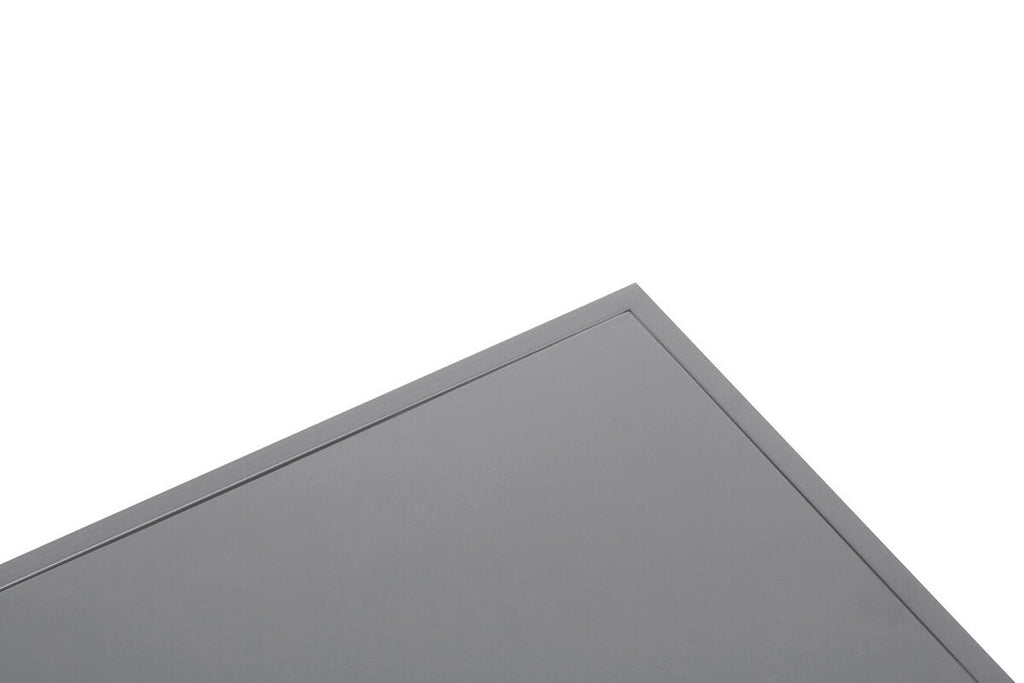 Acero Grey Metal Coffee Table with Mesh Shelf