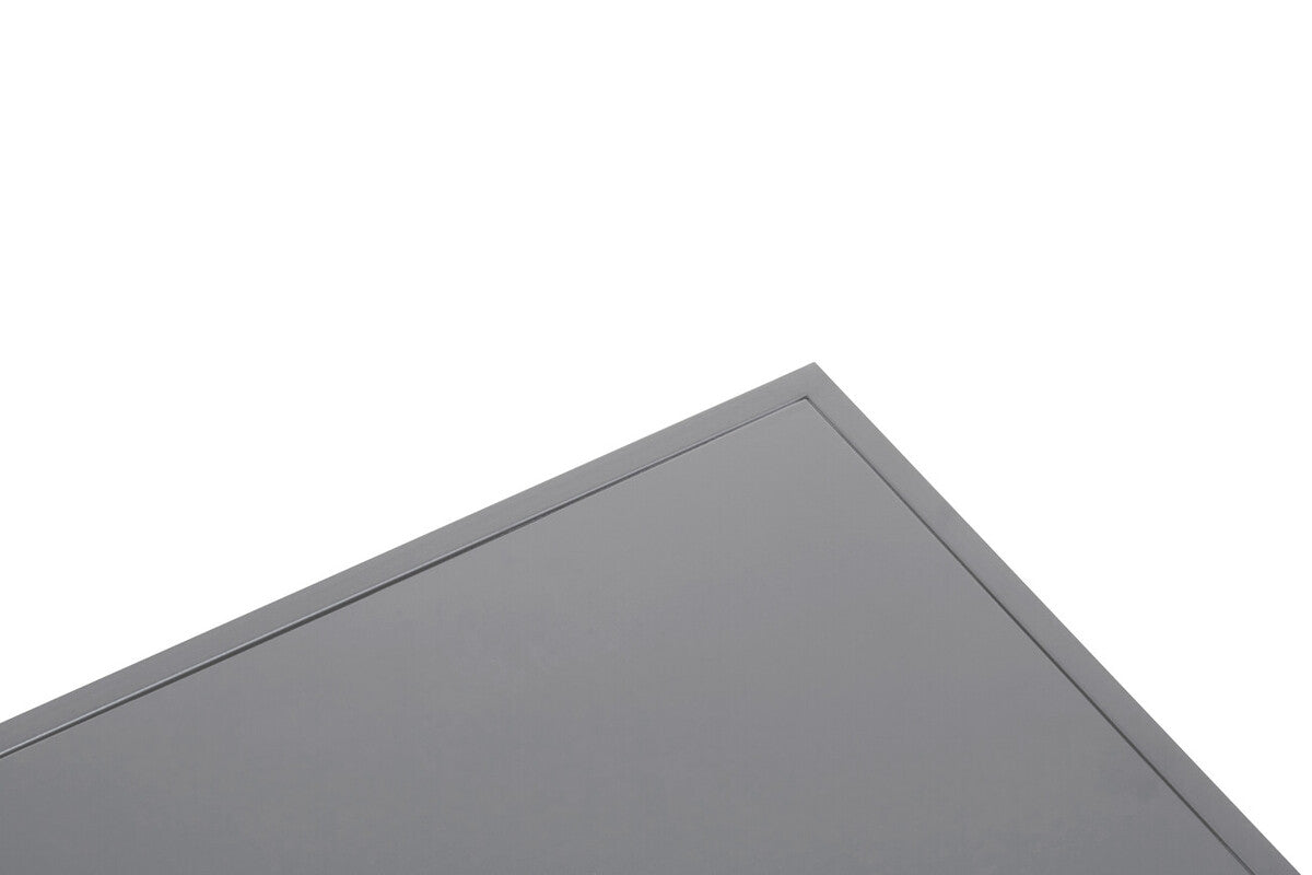 Acero Grey Metal Coffee Table with Mesh Shelf