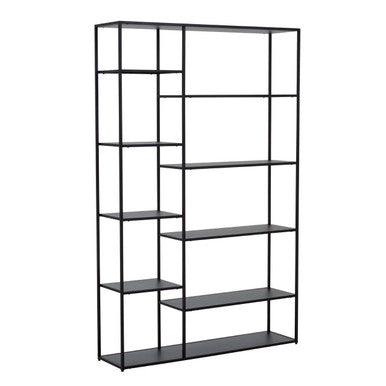 Acero Black Metal Multi Tier Open Shelf Unit