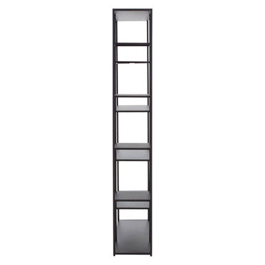 Acero Black Metal Multi Tier Open Shelf Unit