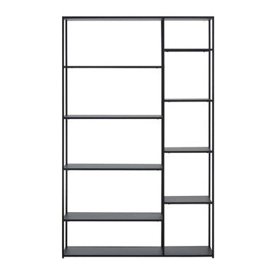 Acero Black Metal Multi Tier Open Shelf Unit