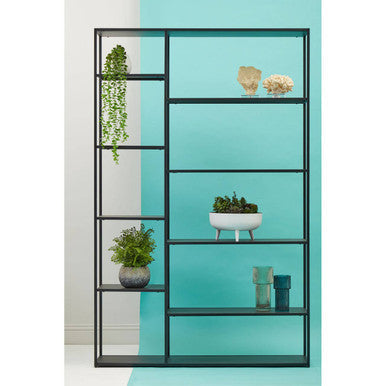 Acero Black Metal Multi Tier Open Shelf Unit