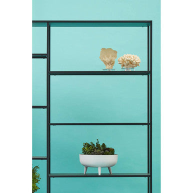 Acero Black Metal Multi Tier Open Shelf Unit