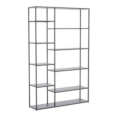 Acero Grey Metal Multi Tier Open Shelf Unit