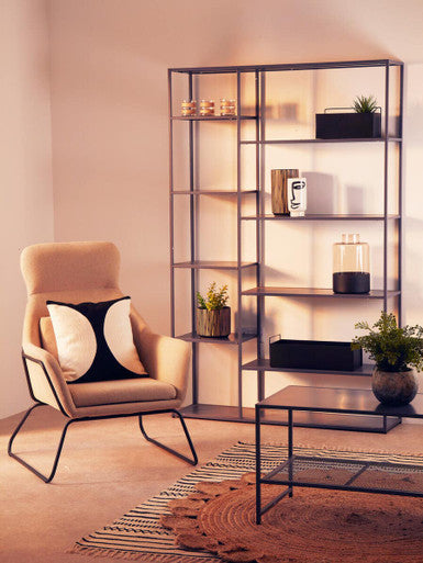 Acero Grey Metal Multi Tier Open Shelf Unit