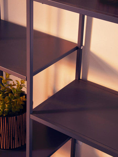 Acero Grey Metal Multi Tier Open Shelf Unit